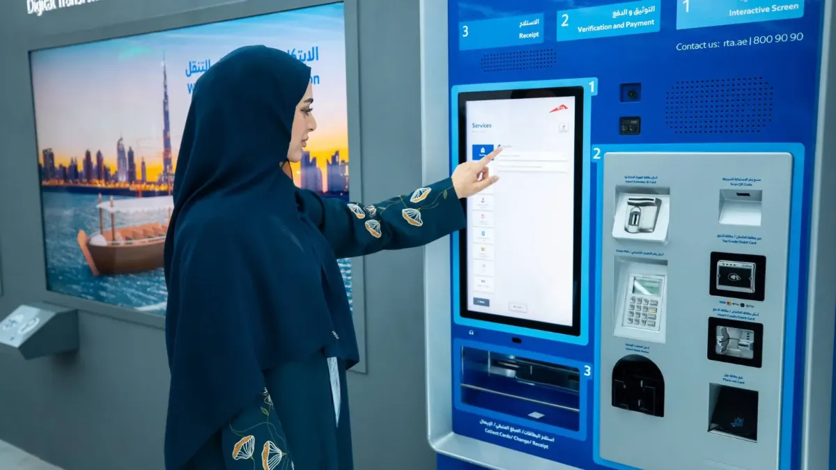 Modalità di pagamento delle spese tramite dispositivi Smart Kiosk e l'app RTA Dubai