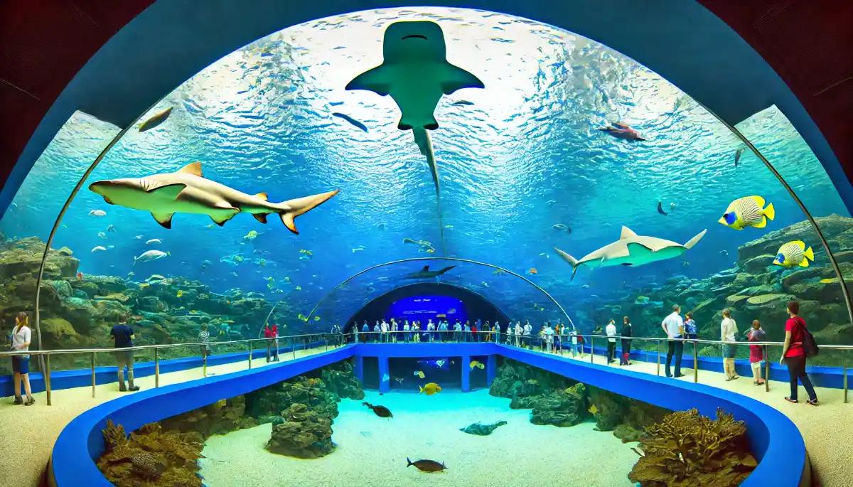 Il più grande acquario al coperto del mondo si trova a Dubai.