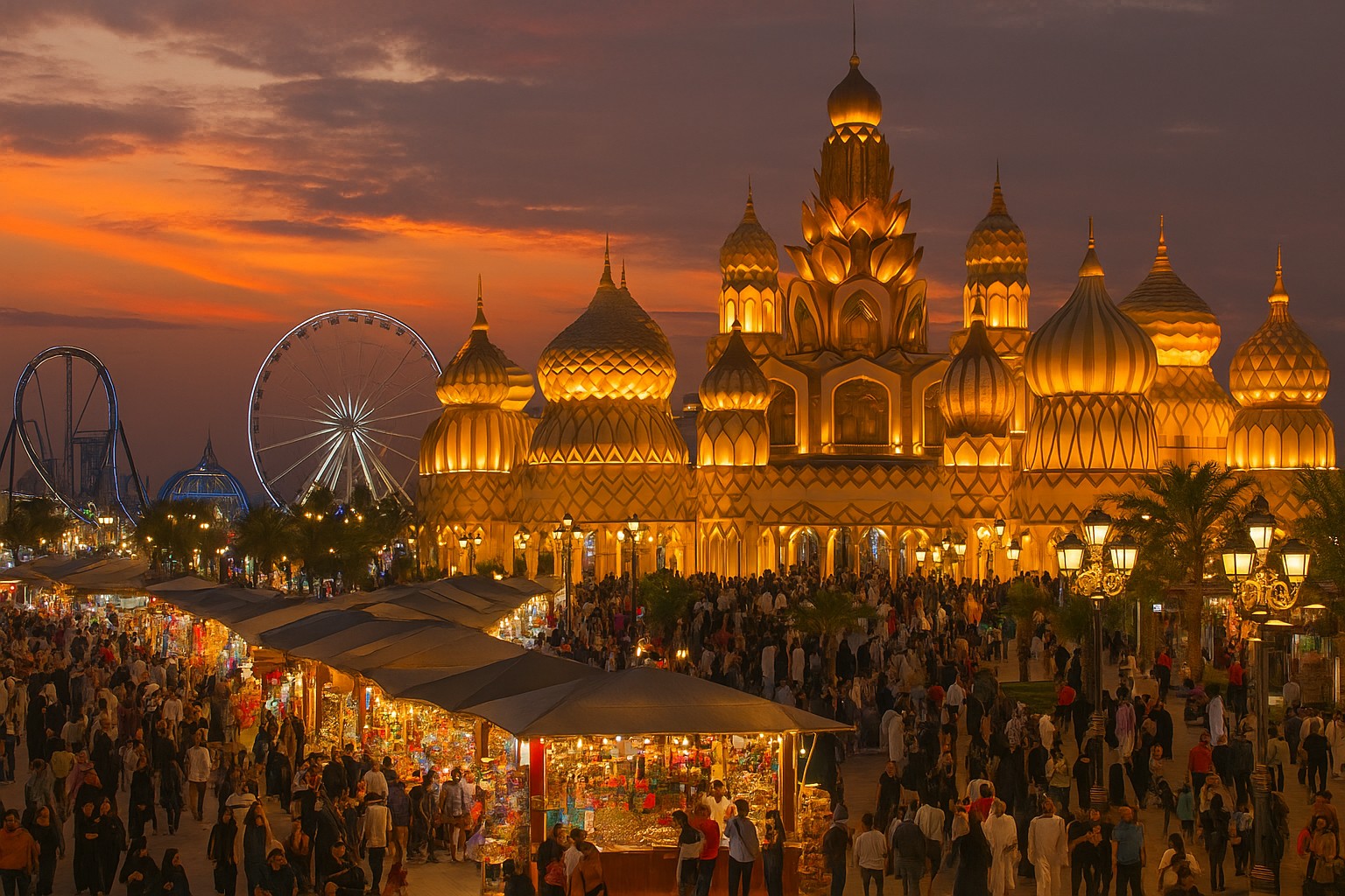 🎡 تفریح كامل عائلي في جلوبال فيليد دبي بأقل من ٥٠٠ درهم